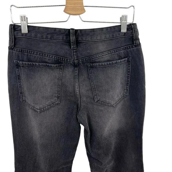 Free People Vintage‎ Flared Jeans Black Ash Denim Raw Hem Size 27 - Picture 8 of 14